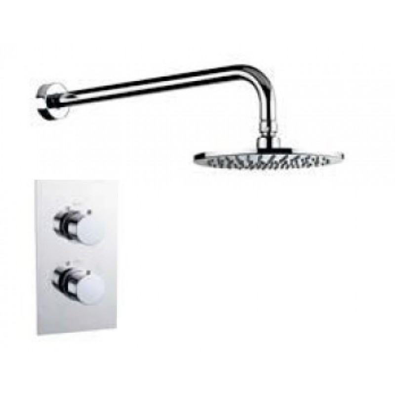 Round Shower pack - (2 Knob 1 Outlet) Consists of: RTV1 - Round twin handle ther (PACK R1)