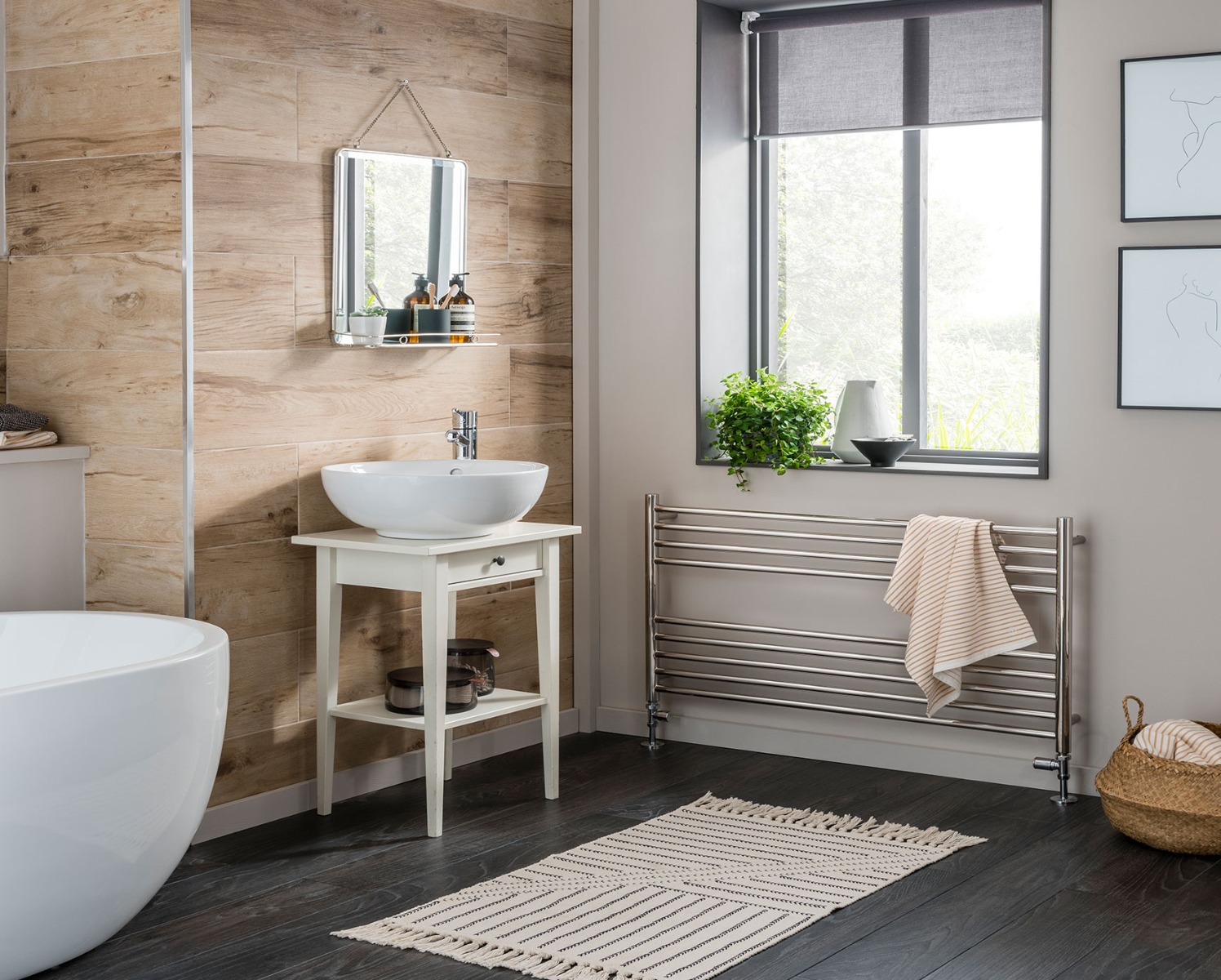 Ladder Rails Pearl Electric Only - Polished Stainless Steel 600x1000