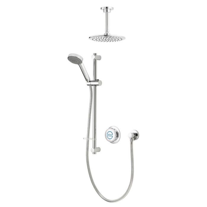 Quartz Classic Smart Digital Shower Concealed with Adjustable and Fixed Ceiling Head (Gravity Pumped)
