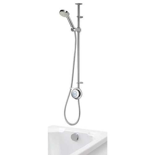 Exposed Shower with Adjustable Head & Overflow Bath Filler QZDA1EVDVBTX18