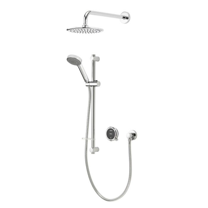 Quartz Touch Smart Digital Shower Concealed with Adjustable Head and Fixed Wall Head (Gravity Pumped)