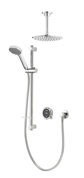 Quartz Touch Concealed Shower with Ceiling Mounted Fixed & Adjustable - Standard