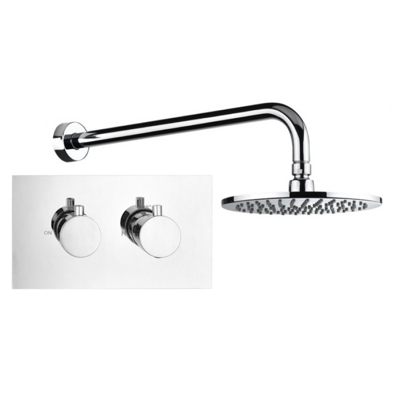 Round Shower pack - (2 Knob 1 Outlet) Consists of: RTV1 - Round twin handle ther (PACK R1 H)