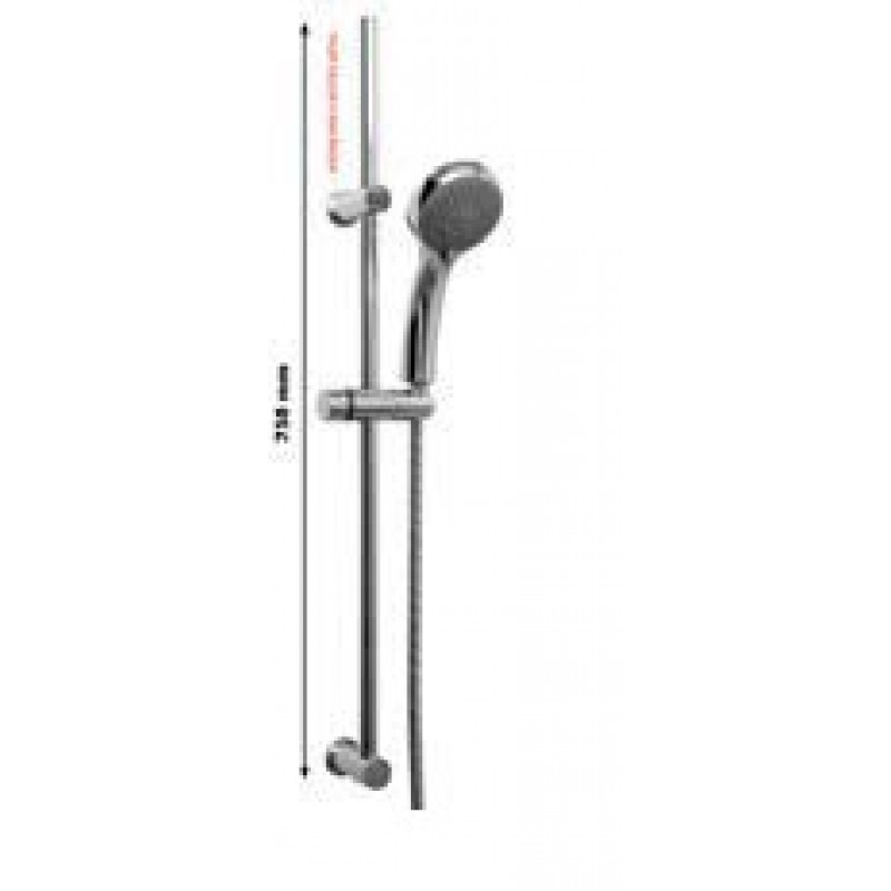 Aquasense Round adjustable rail kit with multifunction hand shower (R200)