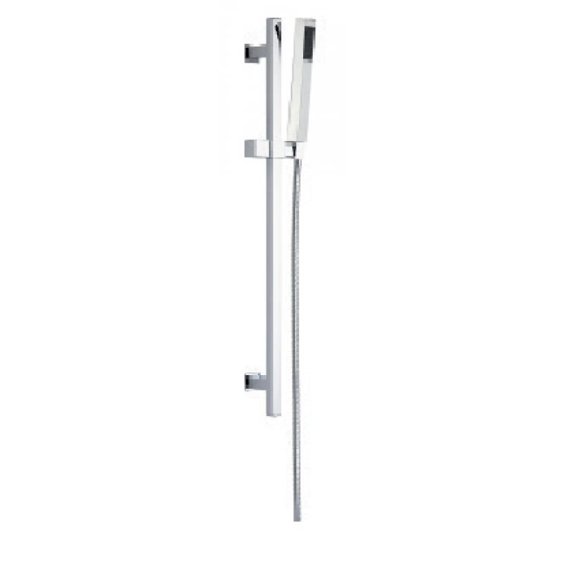 Square luxury riser rail kit, with square, anti-scaling shower handle (brass) an (RKS500)