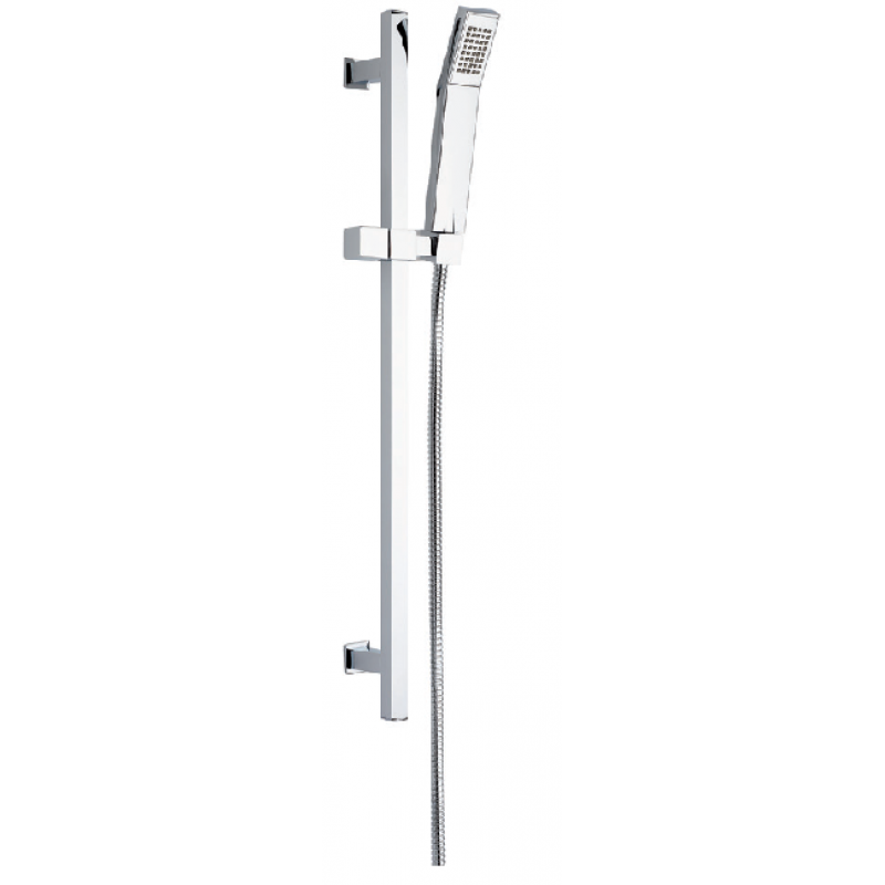 Sun luxury riser rail kit with square, anti-scaling shower handle and hose (RKSQ11)