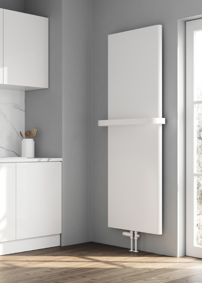 Borda Mild Steel Radiator Texture 440 x 1800mm white