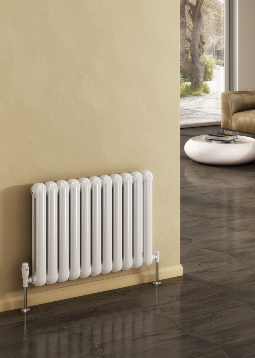 Coneva Horizontal Mild Steel Radiator 580 x 550mm white