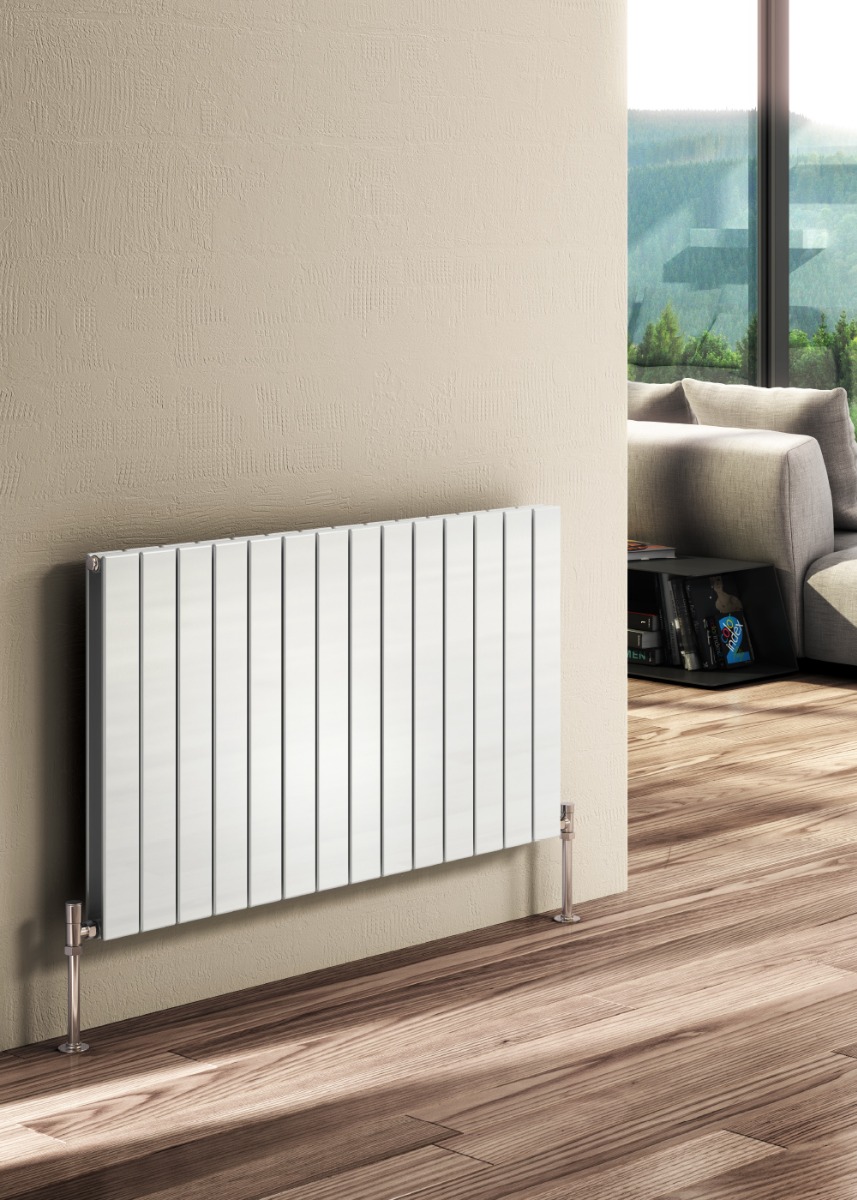 Flat Horizontal Mild Steel Radiator 440 x 600mm white