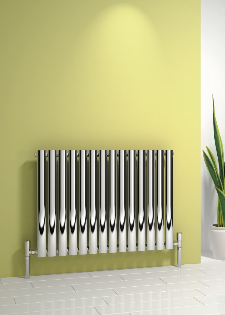 Neva Horizontal Mild Steel Radiators 826 x 550mm chrome