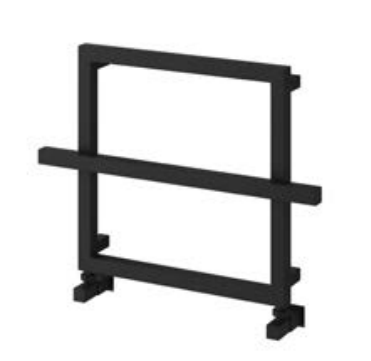 Lago - 1 Mild Steel Radiator 600 x 450mm Black