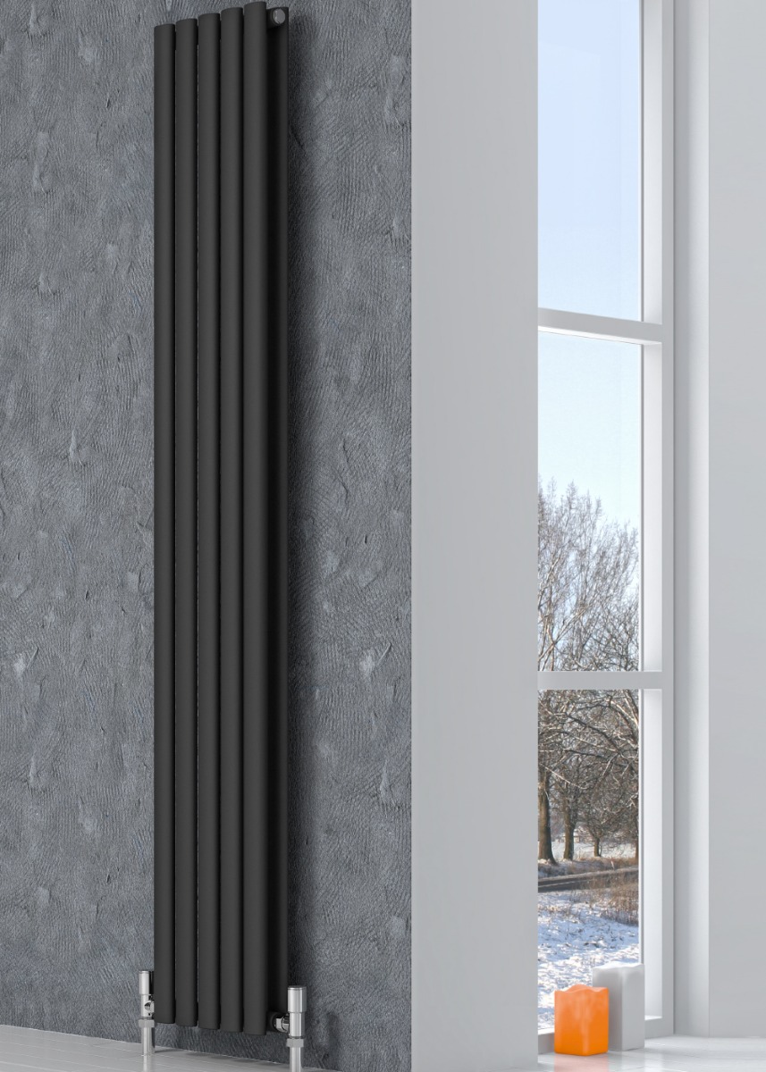 Neva Vertical Single Mild Steel Radiator 354 x 1500mm white