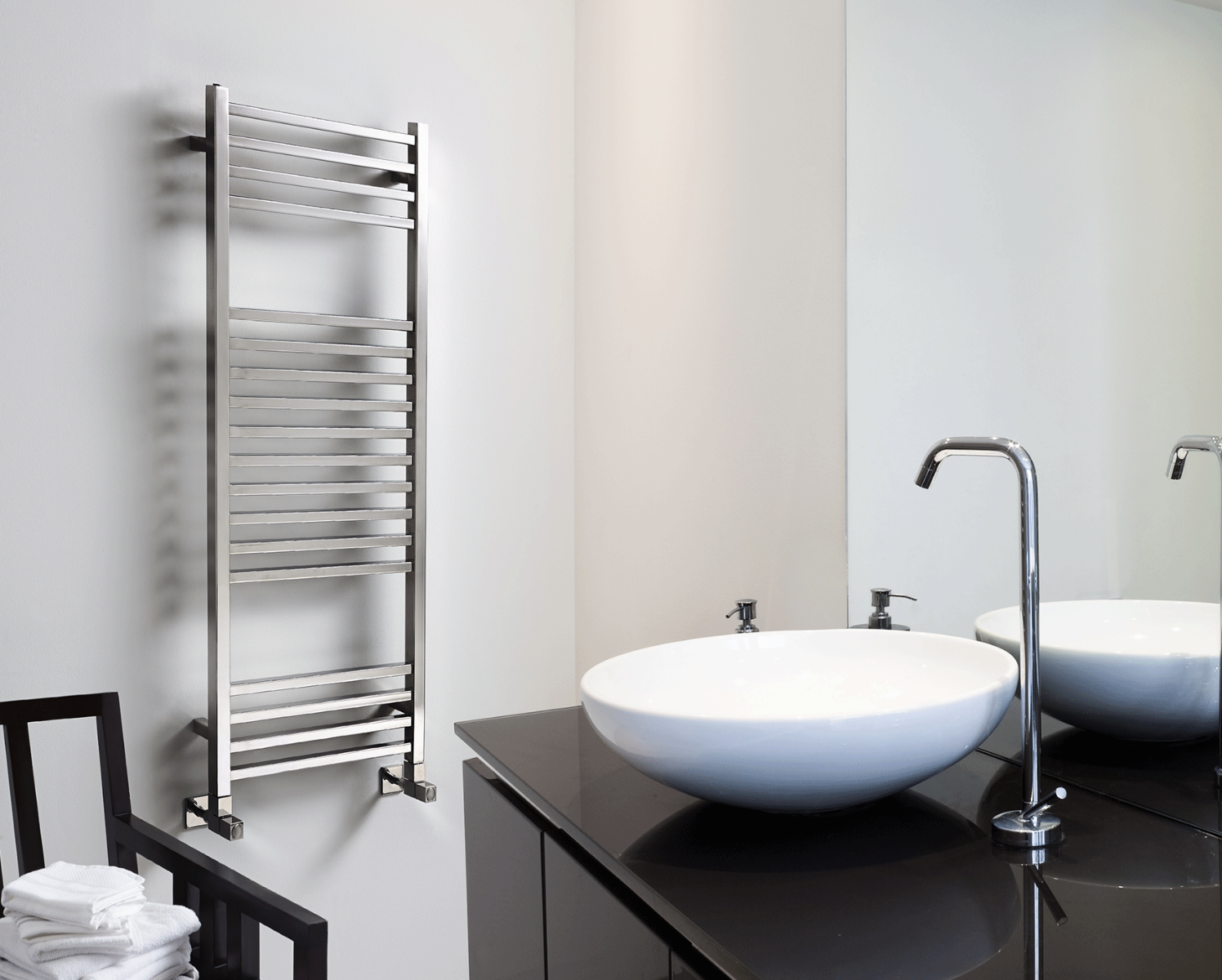 Contemporary Rubik Towel Rail Heating Only -Brushed Stainless Steel 1500x500