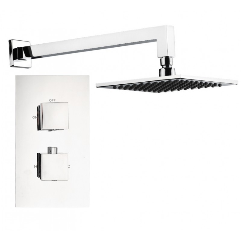 Square Shower pack - (2 Knob 1 Outlet) Consists of: STV1 - Square twin handle th (PACK S1)