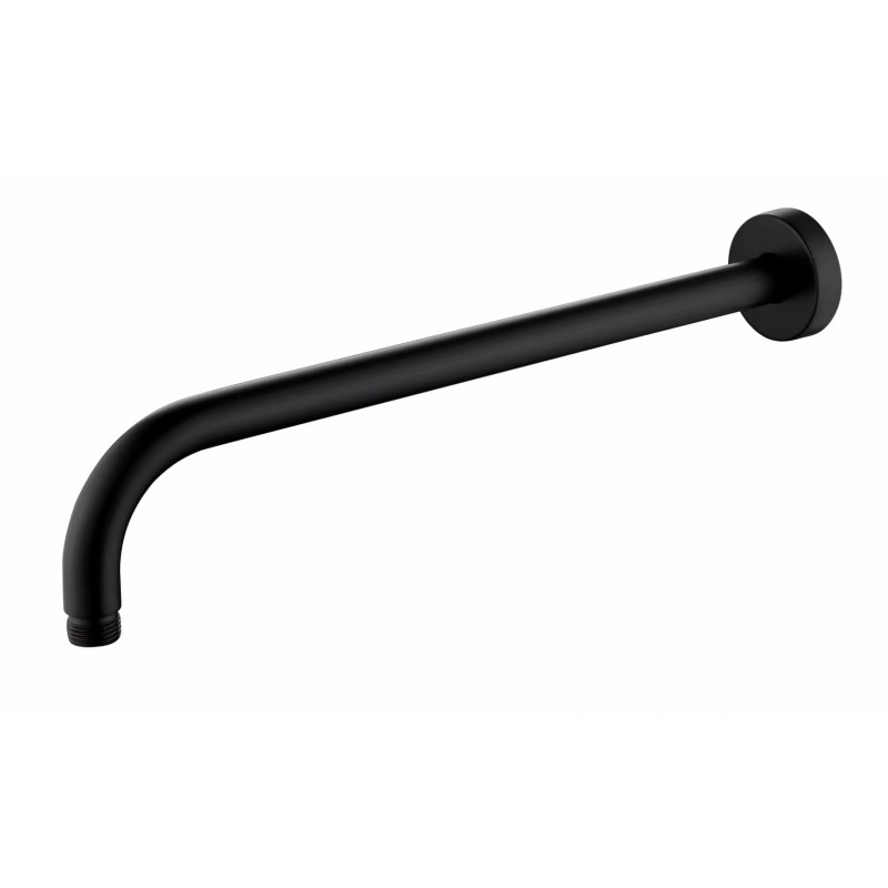 Matt Black Round Wall Shower Arm - 400Mm (SA40RD-B)