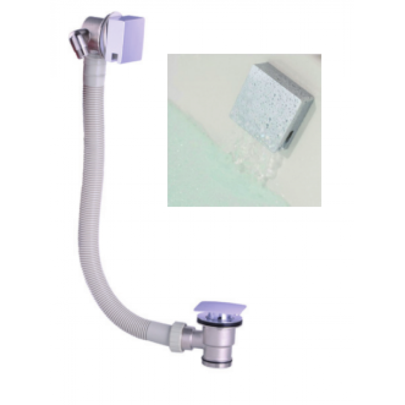 Square bath filler with click clack waste (SBF243)