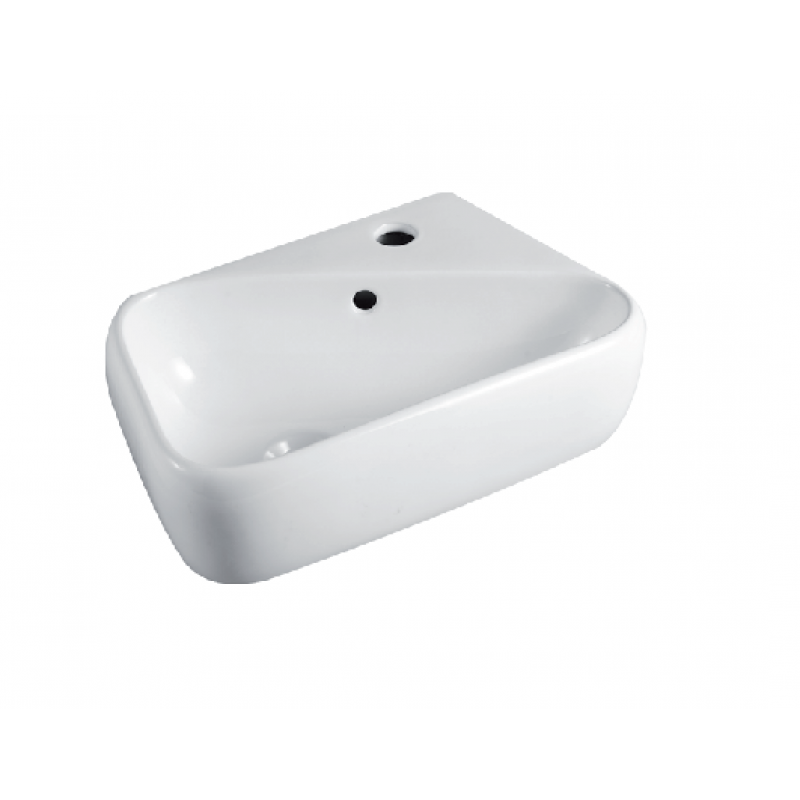 Style cloakroom basin (right hand) Wall-mounted (SC107)