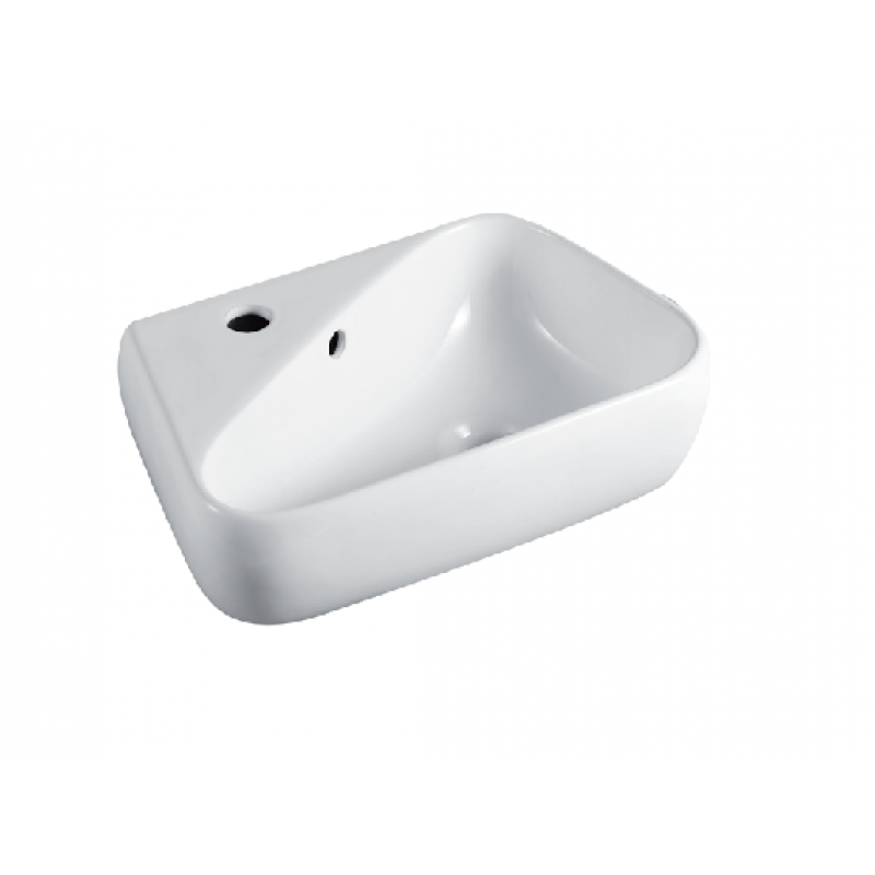 Style cloakroom basin (left hand) Wall-mounted (SC108)