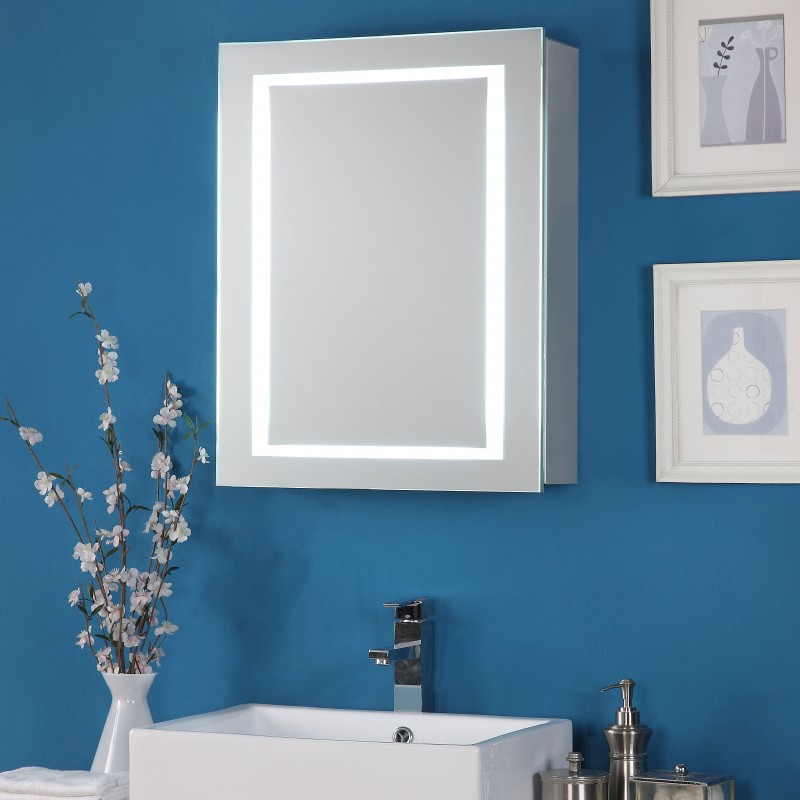 Shade LED Mirror 1 Door Cabinet - 500 x 630mm (SHADE-50)
