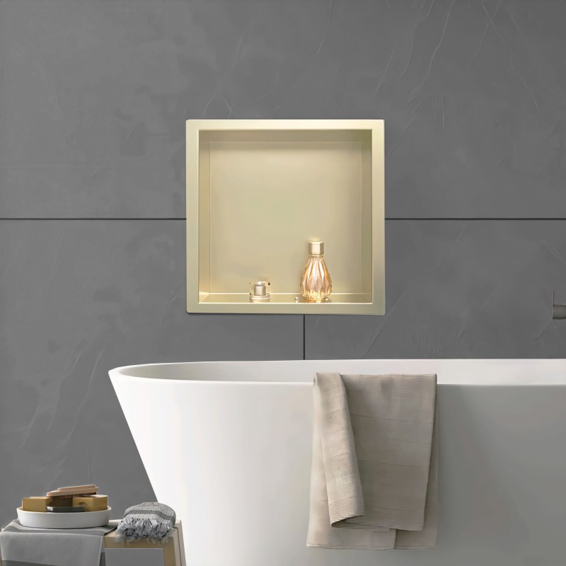 Shower Niche Brush Gold 300 X 300 X 83mm (SNH30-BG)