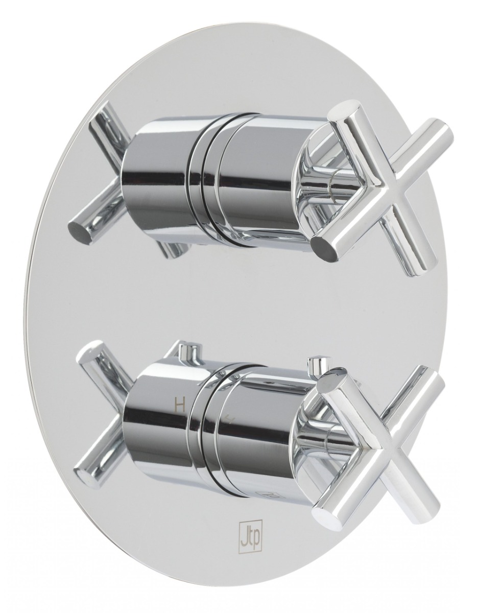 Solex thermostatic concealed 2 outlet shower valve, MP 0.5 3