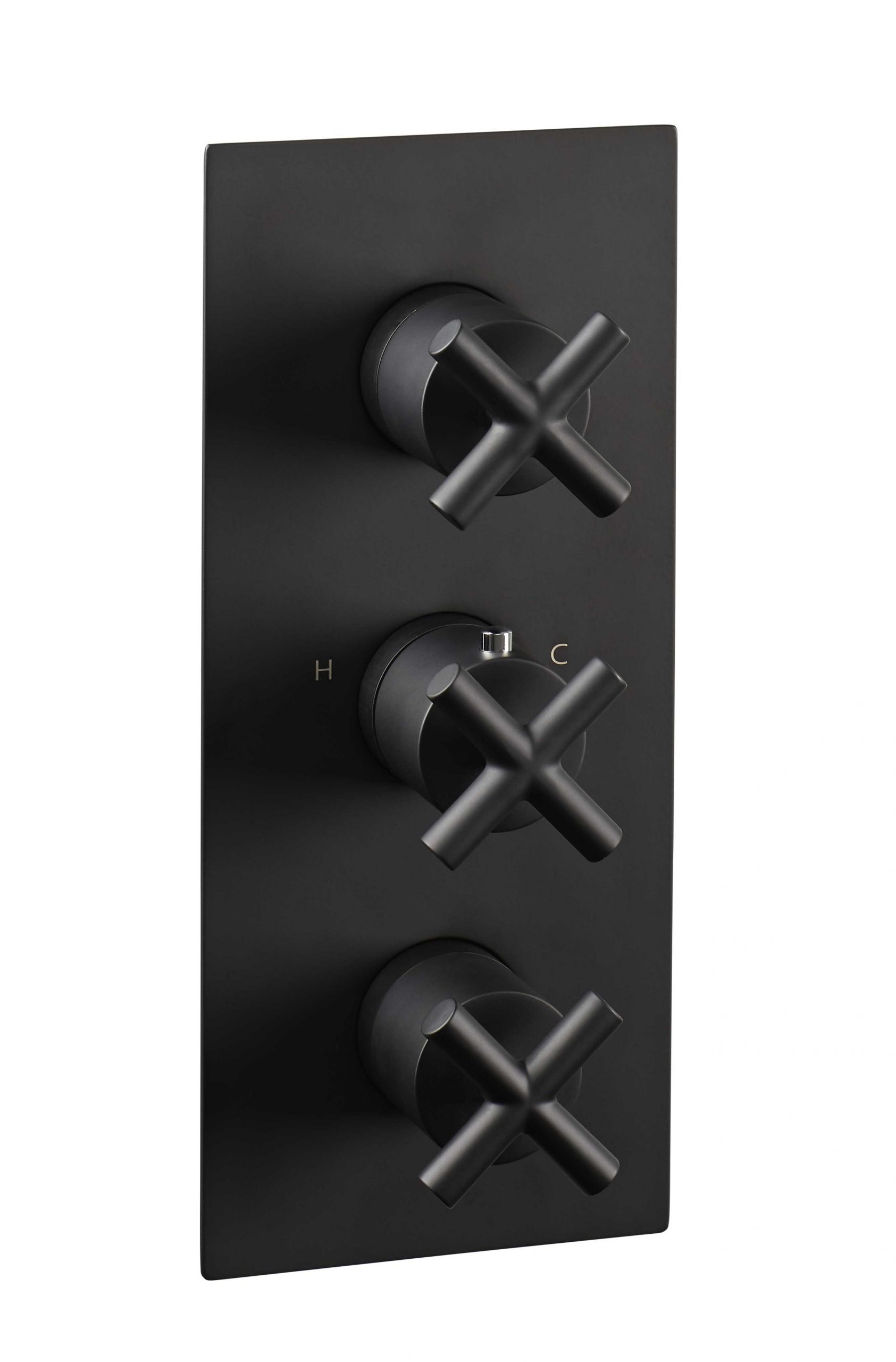 JTP - Solex Thermostatic Concealed 2 Outlet Shower Valve, Vertical
