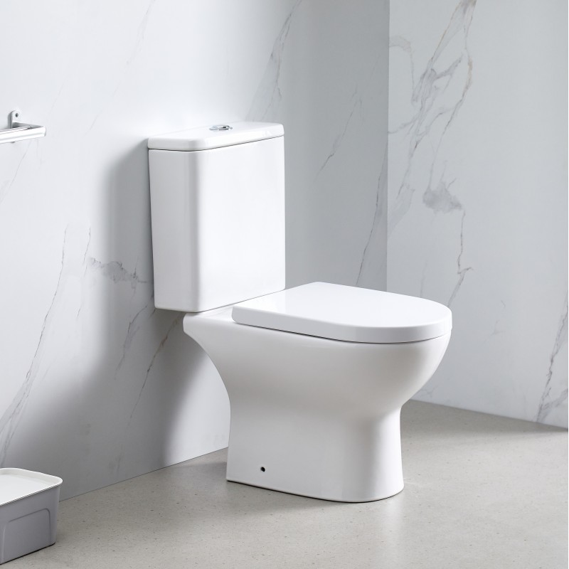 Space rimless C/C open back WC with soft close seat (SPA600)