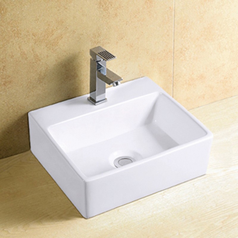 Square cloakroom basin Wall-mounted or counter top (SQC101)