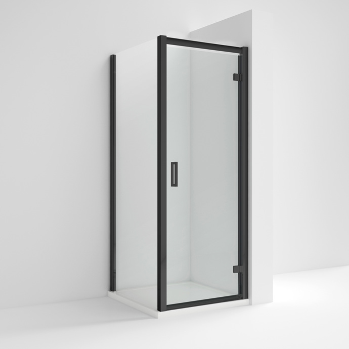 ShowerSculpt Hinged Door 700mm Matt Black