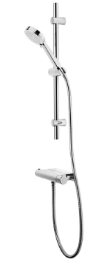 QUANTUM THERMOSTATIC BAR VALVE SHOWER SYSTEM WITH ACCESSORY SHELF