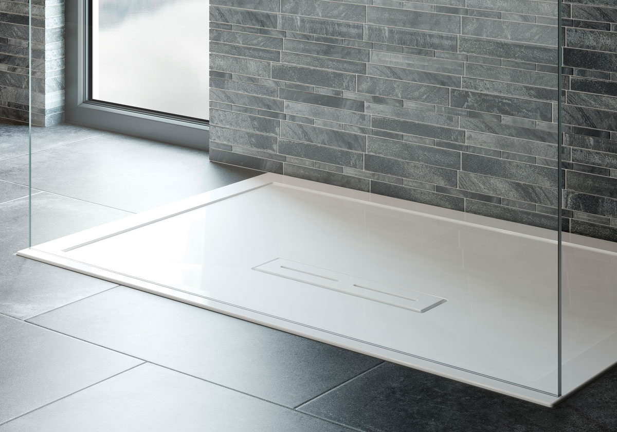 Kudos Connect2 1200 x 800mm Tray & Waste - White Slip Resistant