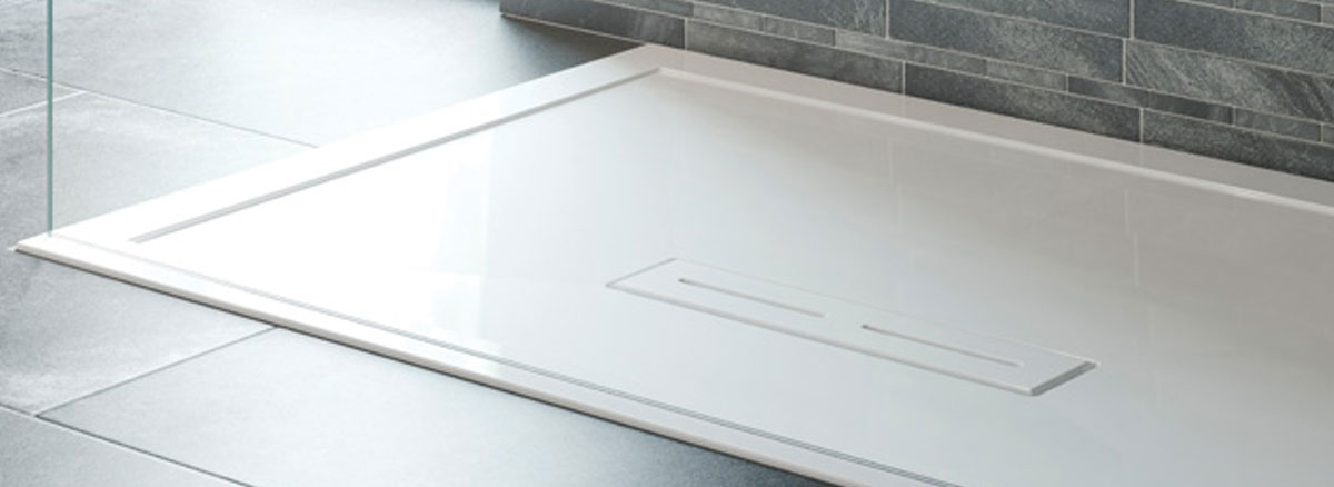 Kudos Connect2 1600 x 700mm Tray & Waste - White Slip Resistant