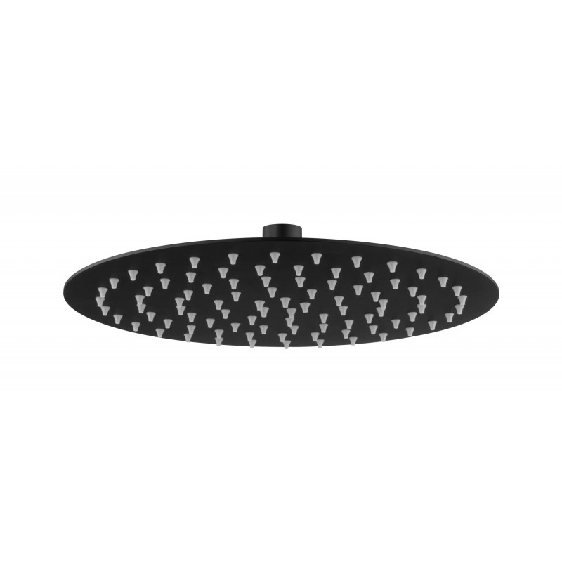 SLIMLINE, ROUND OVERHEAD SHOWER - 200MM - (Anti-scaling ) MATT BLACK 6 LAYERS PV (SRH200-B)