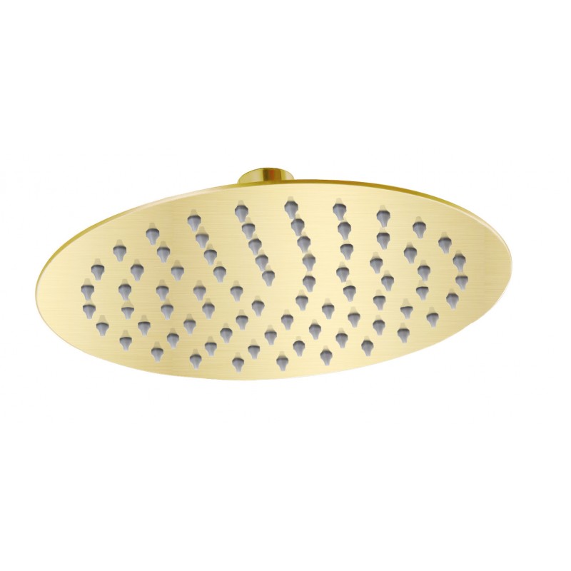 Slimline, Round overhead shower (anti-scaling) 400mm (SRH400-BG)