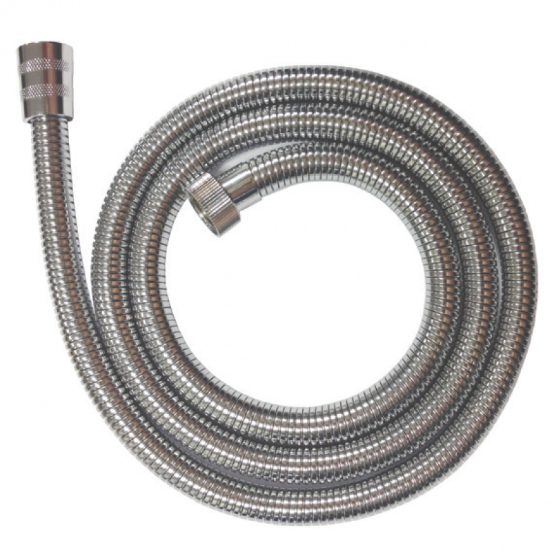 Stainless Steel Regular Bore Shower Hose - 1m Strong S/S Chrome Finish Hose Mult (H100)