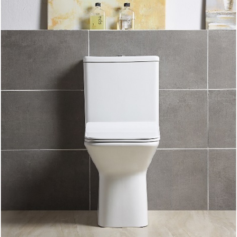Style rimless, short projection C/C WC (open back) with soft close seat (STY121)