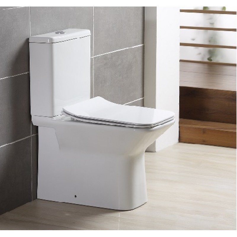 Style rimless, short projection C/C WC (fully back to wall) with soft close seat (STY120)