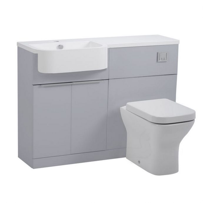  MATCH 1200 FURNITURE RUN LEFT - GLOSS LIGHT GREY