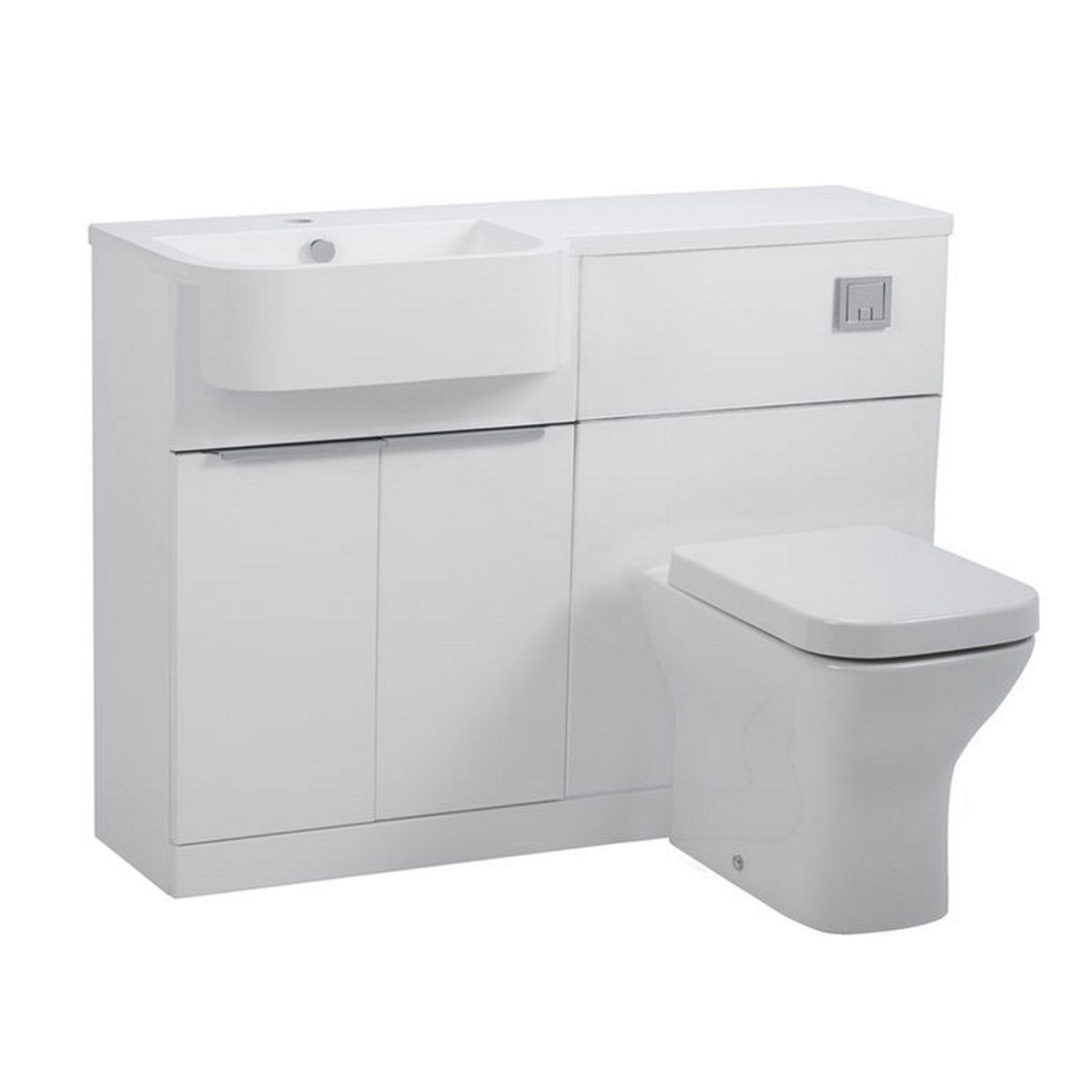 MATCH 1200 FURNITURE RUN LEFT - GLOSS WHITE