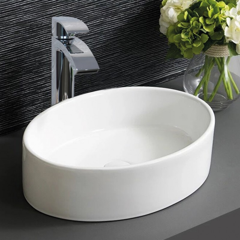 Tall basin mixers with click clack waste -Round (TBR608)