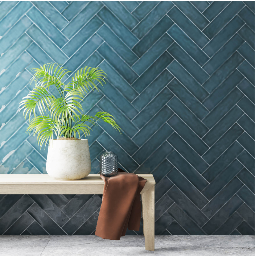 Teramoda Ink Gloss Pressed Glazed Ceramic 75x300mm- Price per m2