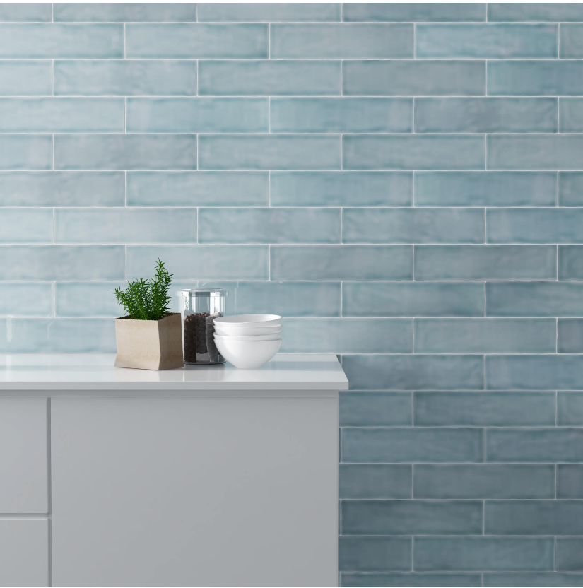 Teramoda Sky Gloss Pressed Glazed Ceramic 75x300mm- Price per m2