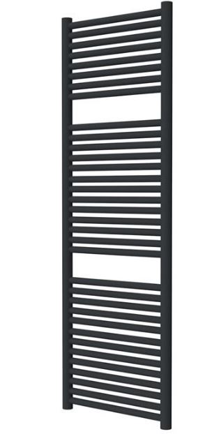 Radox Hercules 1500 x 542 Matt Black Designer Towel Radiator Output (BTU) 2905