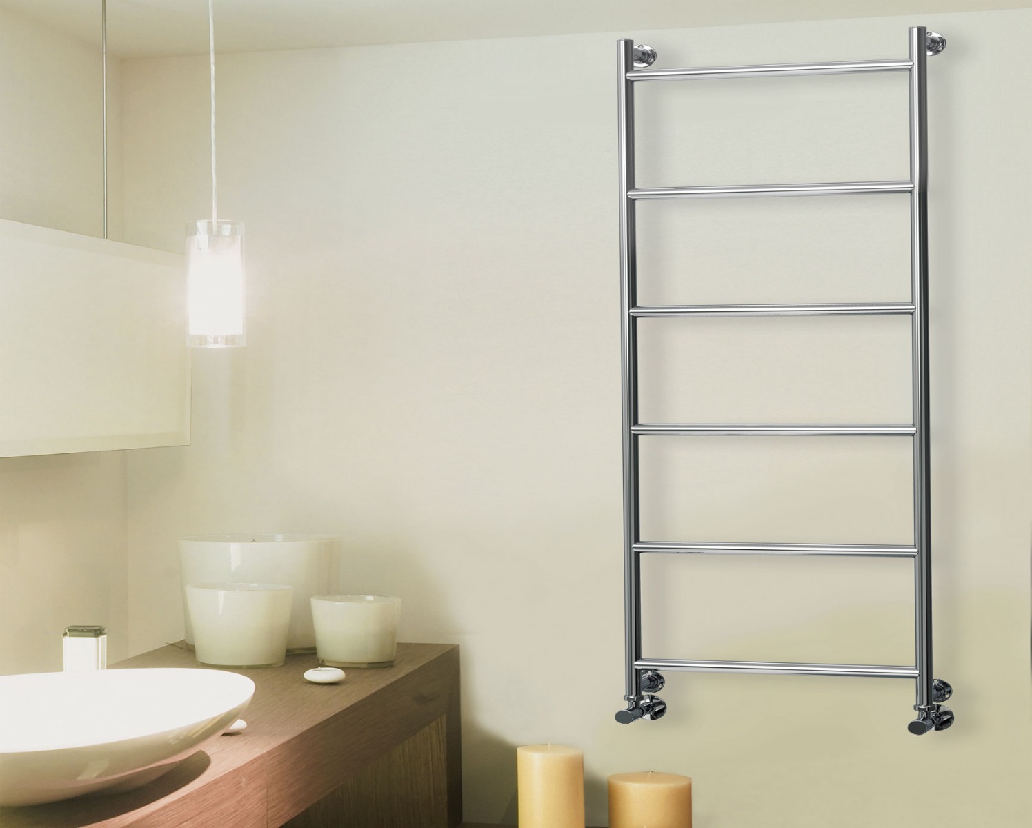 Contemporary Vivid II Towel Rail Heating-Chrome 700x500