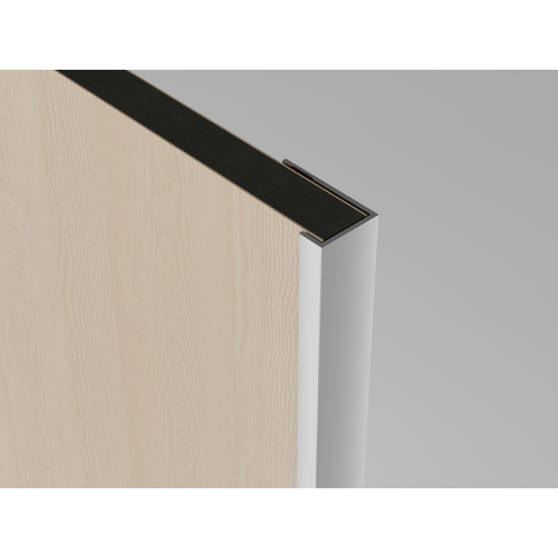 Internal trim for 8mm shower wall panel - Brushed Steel (WAL8002-BS)