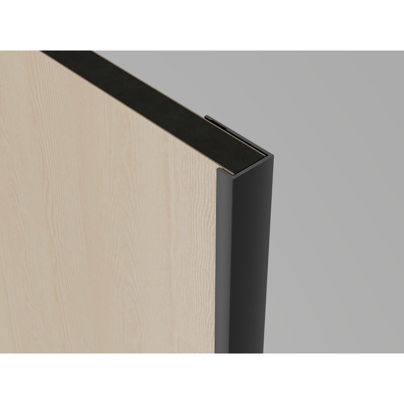 Internal trim for 8mm shower wall panel -Matt Black (WAL8002-MB)