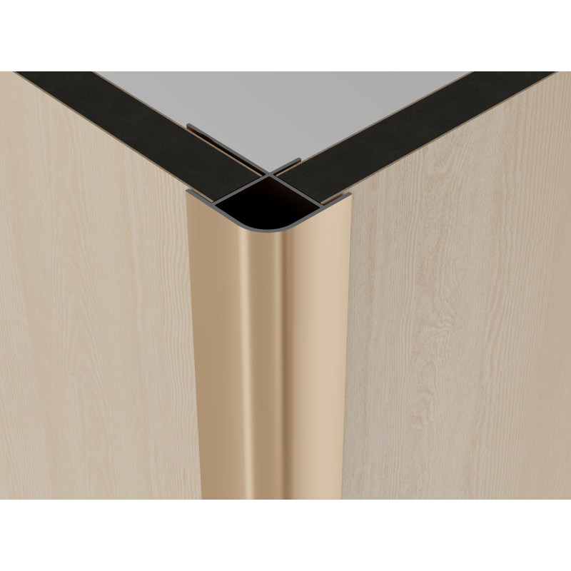 External trim for 8mm shower wall panel - Brushed Gold (WAL8005-BG)