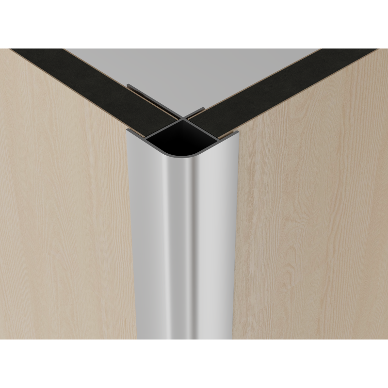 External trim for 8mm shower wall panel -Brushed Steel (WAL8005-BS)