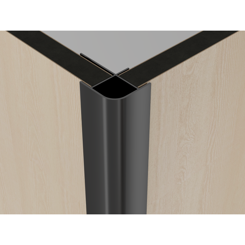 External trim for 8mm shower wall panel - Matt Black (WAL8005-MB)