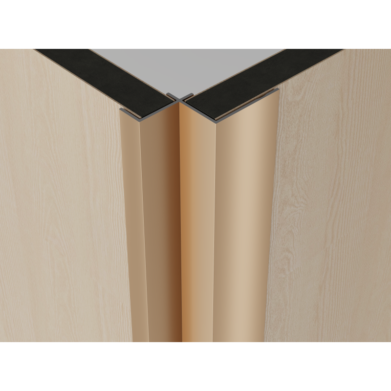 Internal trim for 8mm shower wall panel -Matt Black (WAL8012-BG)